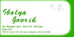 ibolya govrik business card